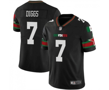 Men's Dallas Cowboys #7 Trevon Diggs Black Mexico Vapor Limited Stitched Football Jersey