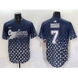 Men's Dallas Cowboys #7 Trevon Diggs Navy Limited Stitched Baseball Jersey