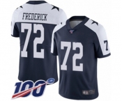 Men's Dallas Cowboys #72 Travis Frederick Navy Blue Throwback Alternate Vapor Untouchable Limited Player 100th Season Football Jersey