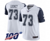 Men's Dallas Cowboys #73 Joe Looney Limited White Rush Vapor Untouchable 100th Season Football Jersey