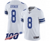 Men's Dallas Cowboys #8 Troy Aikman White Vapor Untouchable Limited Player 100th Season Football Jersey Men's Dallas Cowboys #8 Troy Aikman White Vapor Untouchable Limited Player 100th Season Football Jersey
