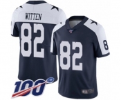 Men's Dallas Cowboys #82 Jason Witten Navy Blue Throwback Alternate Vapor Untouchable Limited Player 100th Season Football Jersey