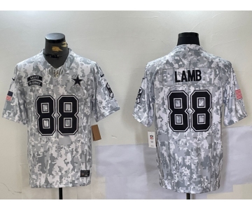Men's Dallas Cowboys #88 CeeDee Lamb 2024 Arctic Camo Salute To Service Limited Stitched Football Jersey2