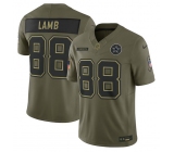 Men's Dallas Cowboys #88 CeeDee Lamb Olive 2025 Salute to Service Limited Football Stitched Jersey