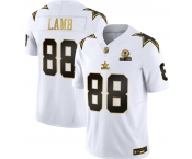 Men's Dallas Cowboys #88 CeeDee Lamb White Gold F.U.S.E. With Established In 1960 Patch Vapor Limited Football Stitched Jersey