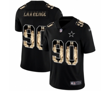 Men's Dallas Cowboys #90 DeMarcus Lawrence Black Statue of Liberty Limited Football Jersey
