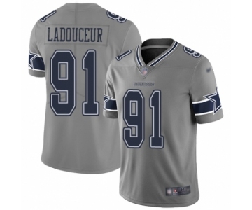 Men's Dallas Cowboys #91 L. P. Ladouceur Limited Gray Inverted Legend Football Jersey