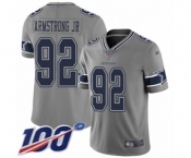 Men's Dallas Cowboys #92 Dorance Armstrong Jr. Limited Gray Inverted Legend 100th Season Football Jersey