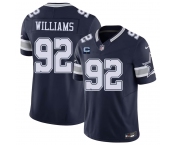 Men's Dallas Cowboys #92 Quinnen Williams Navy 2026 With 1-Star C Patch F.U.S.E. Vapor Untouchable Limited Stitched Football Jersey