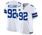 Men's Dallas Cowboys #92 Quinnen Williams White 2026 With 1-Star C Patch F.U.S.E. Vapor Untouchable Limited Stitched Football Jersey