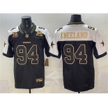 Men's Dallas Cowboys #94 Marshawn Kneeland Black Gold 2025 F.U.S.E. With 5x Super Bowl Champions & Established In 1960 Patch Vapor Limited Stitched Footbal