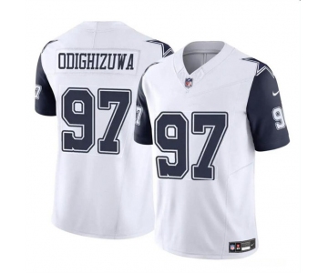 Men's Dallas Cowboys #97 Osa Odighizuwa White F.U.S.E Vapor Untouchable Limited Stitched Football Jersey