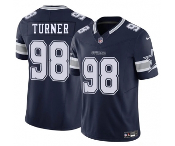 Men's Dallas Cowboys #98 Payton Turner Navy 2025 F.U.S.E. Vapor Untouchable Limited Football Stitched Jersey