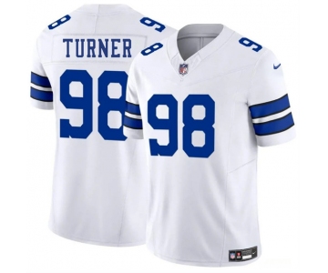 Men's Dallas Cowboys #98 Payton Turner White 2025 F.U.S.E. Vapor Untouchable Limited Football Stitched Jersey