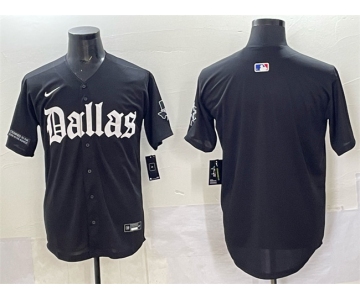 Men's Dallas Cowboys Blank Black 'Gothic Lone Star Edition' Limited Stitched Baseball Jersey