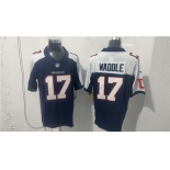 Men's Denver Broncos #17 Jaylen Waddle Navy White 2026 Vapor Limited Football Stitched Jersey Men's Denver Broncos #17 Jaylen Waddle Navy White 2026 Vapor Limited Football Stitched Jersey
