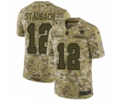 Men's Nike Dallas Cowboys #12 Roger Staubach Limited Camo 2018 Salute to Service NFL Jersey