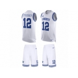 Men's Nike Dallas Cowboys #12 Roger Staubach Limited White Tank Top Suit NFL Jersey