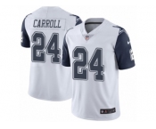 Men's Nike Dallas Cowboys #24 Nolan Carroll Limited White Rush NFL Jersey
