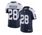 Men's Nike Dallas Cowboys #28 Darren Woodson Vapor Untouchable Limited Navy Blue Throwback Alternate NFL Jersey