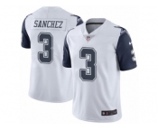 Men's Nike Dallas Cowboys #3 Mark Sanchez Limited White Rush NFL Jersey