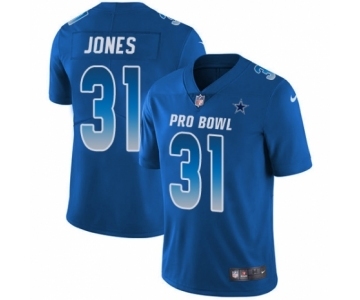 Men's Nike Dallas Cowboys #31 Byron Jones Limited Royal Blue NFC 2019 Pro Bowl NFL Jersey