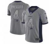 Men's Nike Dallas Cowboys #4 Dak Prescott Limited Gray Rush Drift Fashion NFL Jersey Men's Nike Dallas Cowboys #4 Dak Prescott Limited Gray Rush Drift Fashion NFL Jersey