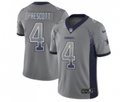 Men's Nike Dallas Cowboys #4 Dak Prescott Limited Grey Rush Drift Fashion NFL Jersey Men's Nike Dallas Cowboys #4 Dak Prescott Limited Grey Rush Drift Fashion NFL Jersey