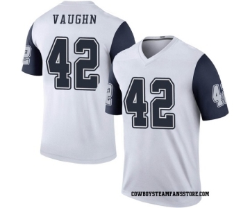 Men's Nike Dallas Cowboys #42 Deuce Vaughn White Stitched NFL Limited Rush Jersey