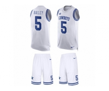 Men's Nike Dallas Cowboys #5 Dan Bailey Limited White Tank Top Suit NFL Jersey