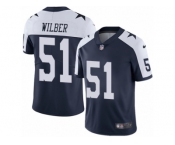 Men's Nike Dallas Cowboys #51 Kyle Wilber Vapor Untouchable Limited Navy Blue Throwback Alternate NFL Jersey