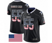 Men's Nike Dallas Cowboys #55 Leighton Vander Esch Limited Black Rush USA Flag NFL Jersey Men's Nike Dallas Cowboys #55 Leighton Vander Esch Limited Black Rush USA Flag NFL Jersey