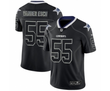 Men's Nike Dallas Cowboys #55 Leighton Vander Esch Limited Lights Out Black Rush NFL Jersey