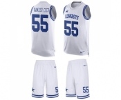 Men's Nike Dallas Cowboys #55 Leighton Vander Esch Limited White Tank Top Suit NFL Jersey Men's Nike Dallas Cowboys #55 Leighton Vander Esch Limited White Tank Top Suit NFL Jersey
