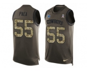 Men's Nike Dallas Cowboys #55 Stephen Paea Limited Green Salute to Service Tank Top NFL Jersey