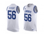 Men's Nike Dallas Cowboys #56 Justin Durant Limited White Player Name & Number Tank Top NFL Jersey