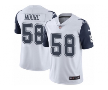 Men's Nike Dallas Cowboys #58 Damontre Moore Limited White Rush NFL Jersey