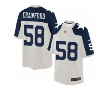 Men's Nike Dallas Cowboys #58 Jack Crawford Limited White Throwback Alternate NFL Jersey