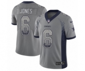 Men's Nike Dallas Cowboys #6 Chris Jones Limited Gray Rush Drift Fashion NFL Jersey Men's Nike Dallas Cowboys #6 Chris Jones Limited Gray Rush Drift Fashion NFL Jersey