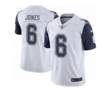 Men's Nike Dallas Cowboys #6 Chris Jones Limited White Rush NFL Jersey