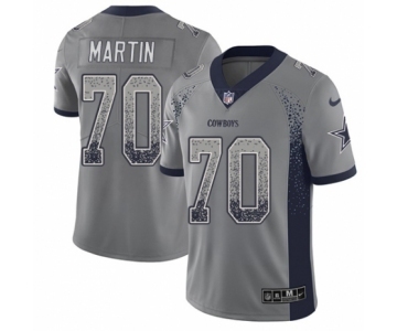 Men's Nike Dallas Cowboys #70 Zack Martin Limited Gray Rush Drift Fashion NFL Jersey
