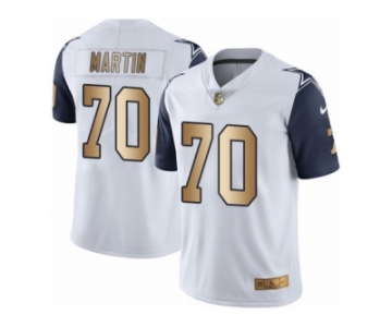 Men's Nike Dallas Cowboys #70 Zack Martin Limited White Gold Rush NFL Jersey
