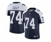 Men's Nike Dallas Cowboys #74 Bob Lilly Vapor Untouchable Limited Navy Blue Throwback Alternate NFL Jersey