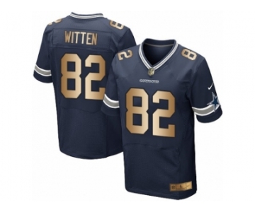Men's Nike Dallas Cowboys #82 Jason Witten Limited  Navy Gold Team Color NFL Jersey