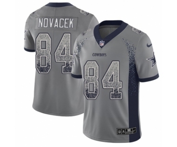 Men's Nike Dallas Cowboys #84 Jay Novacek Limited Gray Rush Drift Fashion NFL Jersey