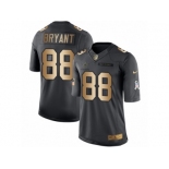Men's Nike Dallas Cowboys #88 Dez Bryant Limited Black Gold Salute to Service NFL Jersey