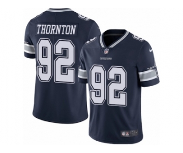 Men's Nike Dallas Cowboys #92 Cedric Thornton Vapor Untouchable Limited Navy Blue Team Color NFL Jersey