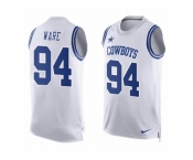 Men's Nike Dallas Cowboys #94 DeMarcus Ware Limited White Player Name & Number Tank Top NFL Jersey