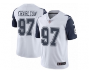 Men's Nike Dallas Cowboys #97 Taco Charlton Limited White Rush NFL Jersey