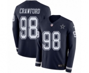 Men's Nike Dallas Cowboys #98 Tyrone Crawford Limited Navy Blue Therma Long Sleeve NFL Jersey Men's Nike Dallas Cowboys #98 Tyrone Crawford Limited Navy Blue Therma Long Sleeve NFL Jersey